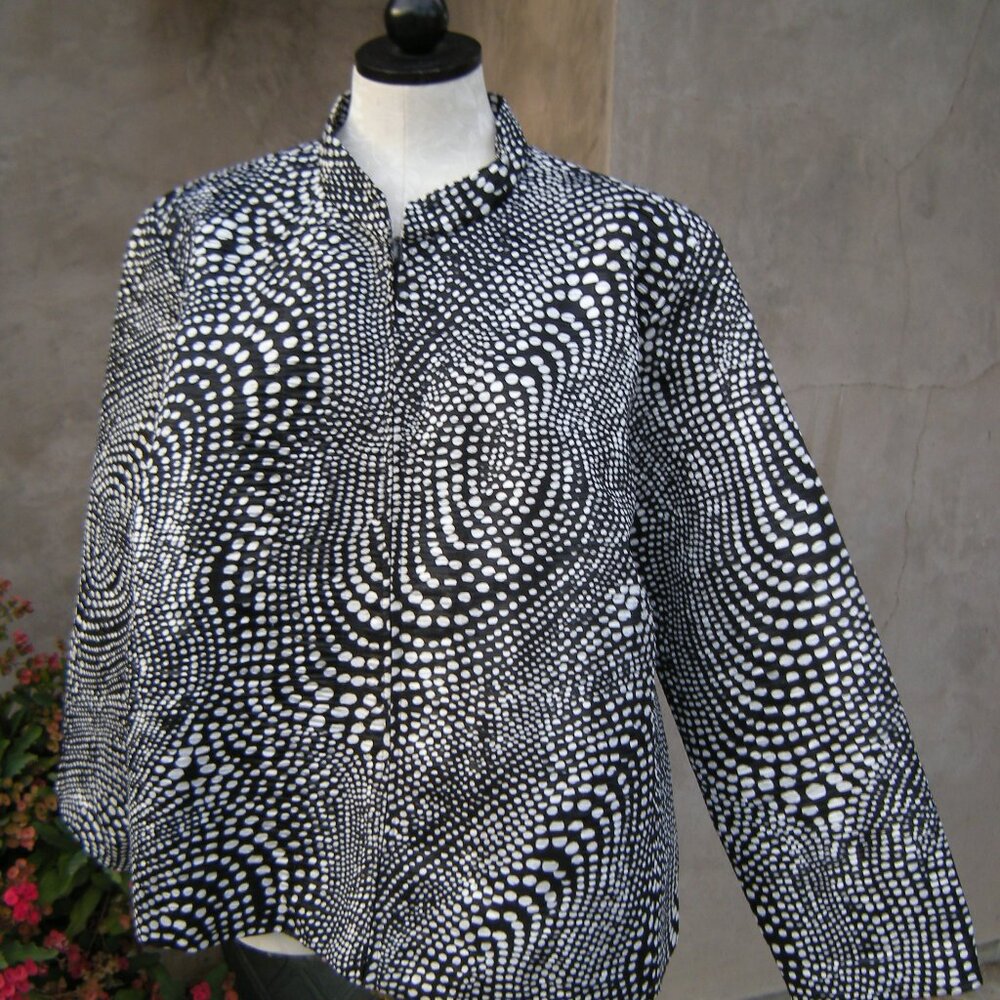 Polka Dot Jacket - Plus Size  2X